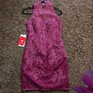 Gorgeous beaded, lace formal dress NWT.